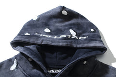 Hellstar White Splatter Printed Hoodie Hoodie