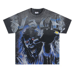 Letter Ghost Pattern Tee