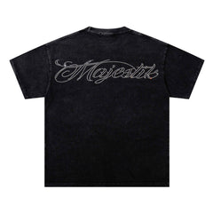 Racing Car Pattern Rhinestone Tee