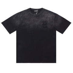 Letter Washed Distressed T-shirt