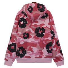 Denim Tears Cotton Wreath Camouflage Zipper Hoodie