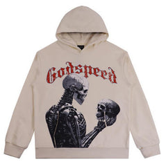 Skeletons Pattern Printed Hoodies