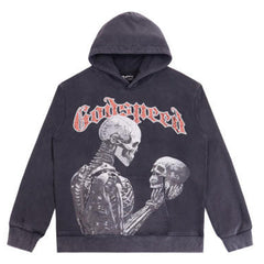 Skeletons Pattern Printed Hoodies