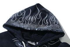 Records Tour Flame Print Hoodie