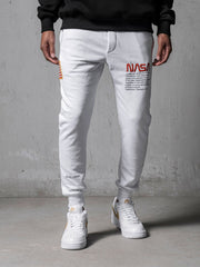 NODP White NASA Sweatpants