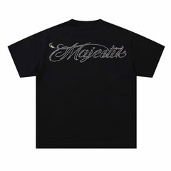 Washed Distressed Rhinestone Tee