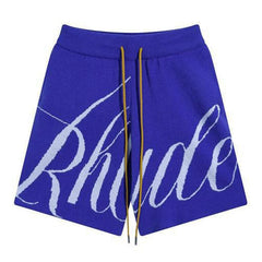 Rhude Logo Intarsia-knit Shorts