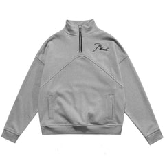 RHUDE Vintage Stand Collar Half Zip Sweatshirt