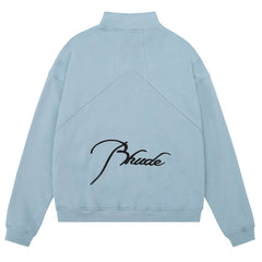 RHUDE Vintage Stand Collar Half Zip Sweatshirt