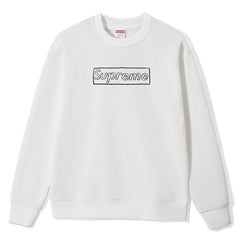 Supreme x Kaws Chalk Logo Crewneck Sweatshirts