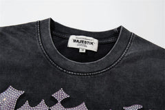 Skull Astronaut Rhinestone Tee
