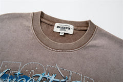 Washed Distressed Rhinestone Tee