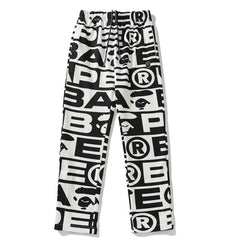 BAPE All over letter print sweatpants