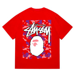 BAPE X Stussy Ape Head Tee