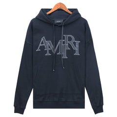 AMlRl logo-applique cotton Hoodies