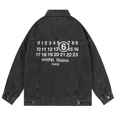 Maison Margiela Numbers Print Denim Jacket