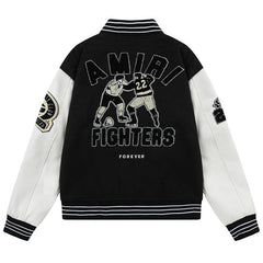 AMlRl appliqué-logo Varsity Jackets