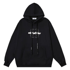 Off White Arrow Logo Pattern Printed Hoodie