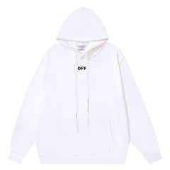 Off White Arrow Logo Pattern Printed Hoodie