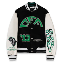 Croco Lea Wool Varsity Jacket