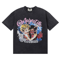 We Are Friend Garment Dyed Print Crop Tee