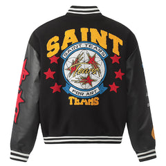 Saint Michael Tears Baseball Jacket