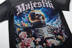 Skull Astronaut Rhinestone Tee