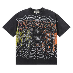 Tarantula Garment Dyed Print Crop Tee
