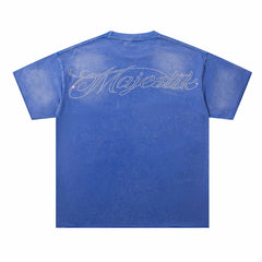 Washed Distressed Rhinestone Tee