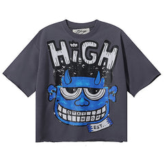 Stay High F-Terry Cropped Tee