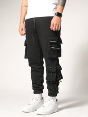 NODP Black Cargo Sweatpants