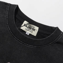 We Are Friend Garment Dyed Print Crop Tee