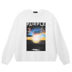 Purple Brand Logo Printed Sweatshirts