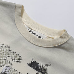 Natural Punks Rhinestone Cropped Tee