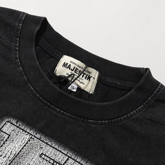 Death Chain Garment Dyed Print Crop Tee