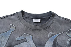 Letter Ghost Pattern Tee