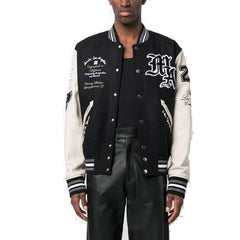 AMIRI logo patch varsity bomber jacket