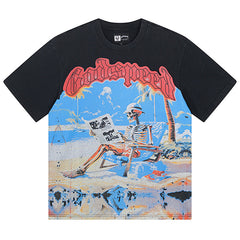 Godspeed Skeletons Cozy Beach T-Shirts #1022
