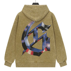 Godspeed Skull Pattern Printed Hoodie