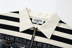 Rhinestone Collared T-shirt