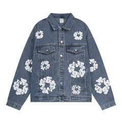 Denim Tears All-Over Wreath Light Wash Jacket