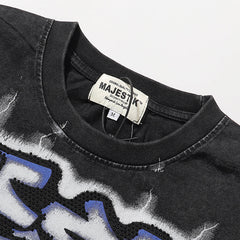 Lion Football Graphic Crop Tee