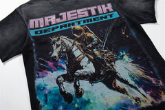 Warhorse Pattern Rhinestone Tee