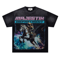Warhorse Pattern Rhinestone Tee