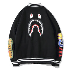 BAPE Baseball Embroidered Cartoon print jacket #09