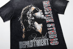 Distressed Rhinestone Tee