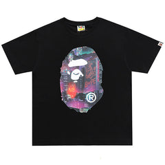 BAPE Neon Tokyo Big Ape Head Tee