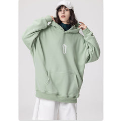 NODP RS Plush luminous print men's hooded sweatshirt