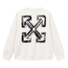Off White Arrow Pattern Printed Sweatshirts