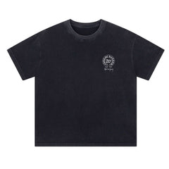 CH Patterned Washed Distressed T-shirt